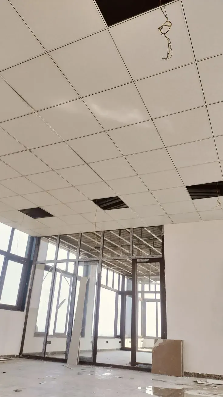 2x2 grid ceiling in an office 2x2 grid ceiling in an office